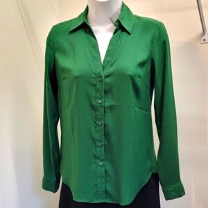 Ann Taylor Green Button Shirt NWT SZ: XXSP